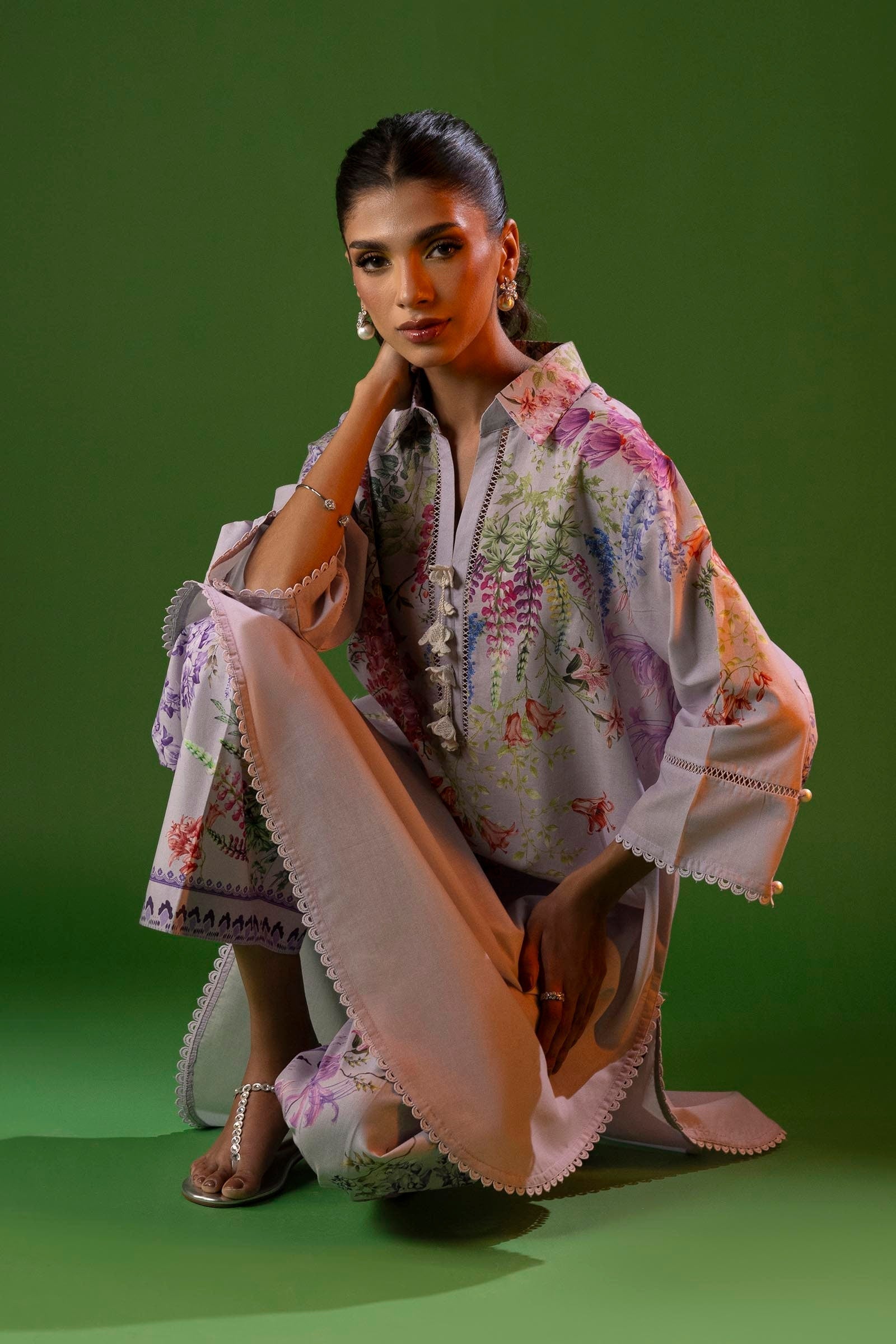 Sana Safinaz | Mahay Spring 25 | A-03 XL Soft Lilac Lawn