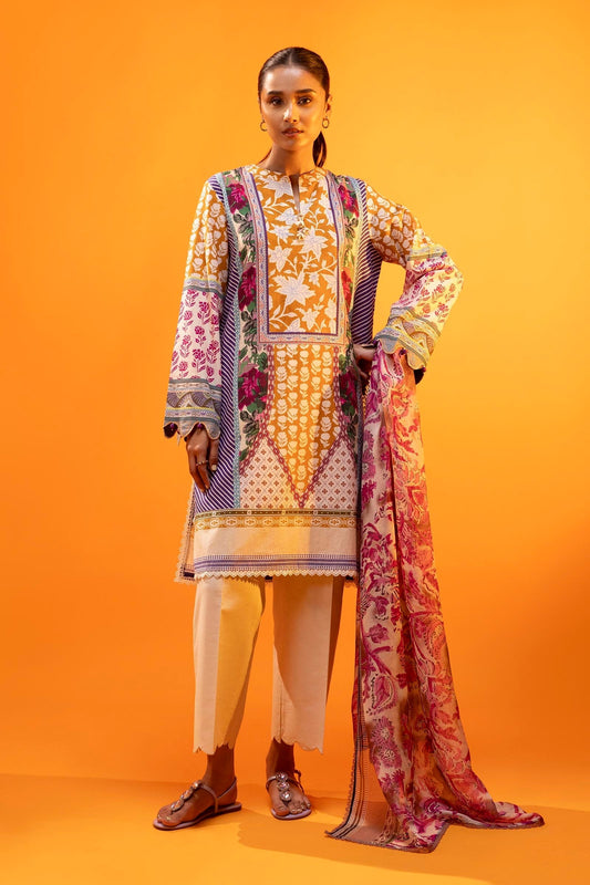 Sana Safinaz | Mahay Summer 25 | 006B XS Mustard Lawn