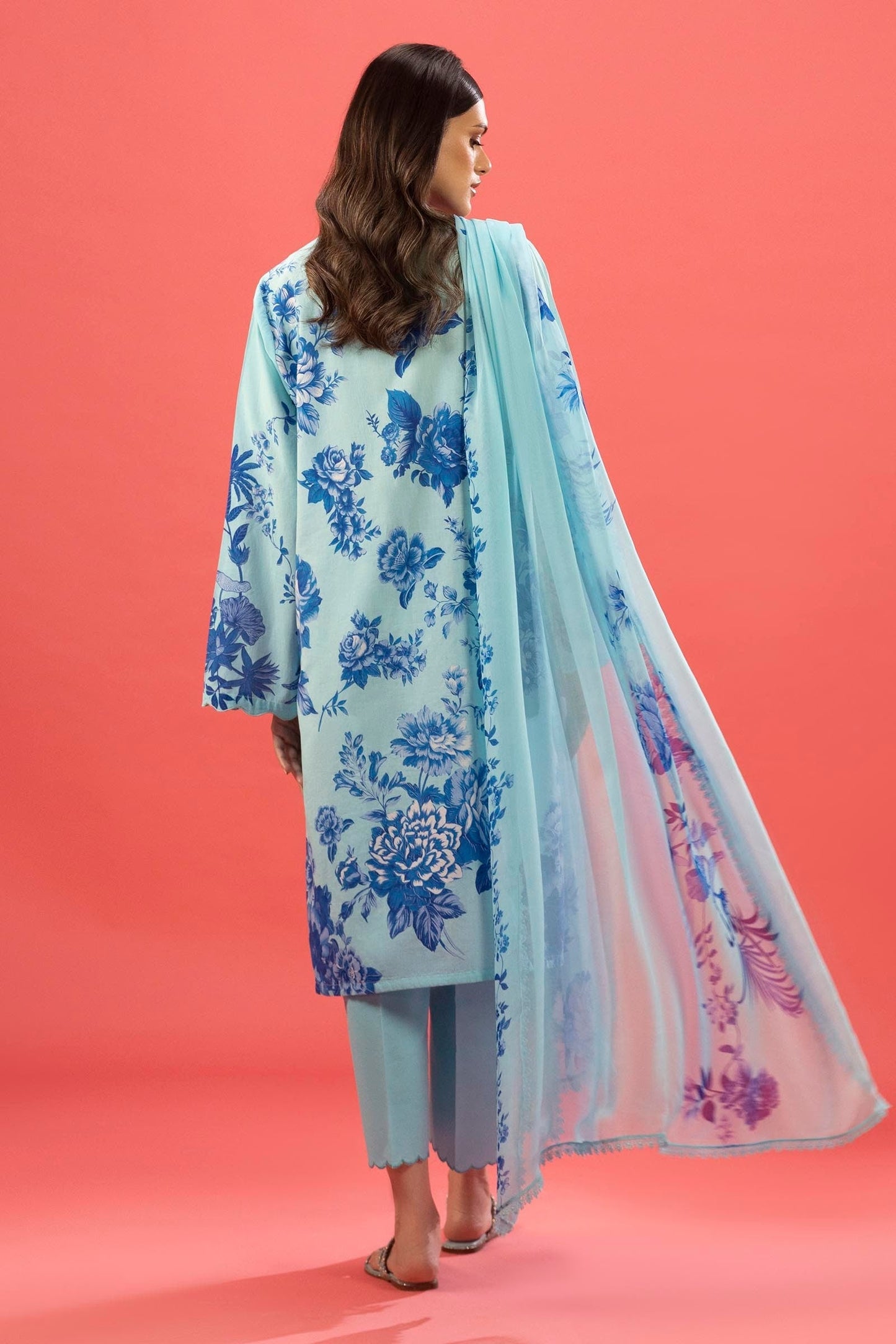 Sana Safinaz | Mahay Summer 25 | 007A S Ice Blue Lawn