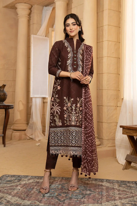 Hemstitch | Summer Luxury Lawn 24 | Mulberry - Pakistani Designer Dress - by Hemstitch | Type: Luxury - 100% Original at Saira Sultan