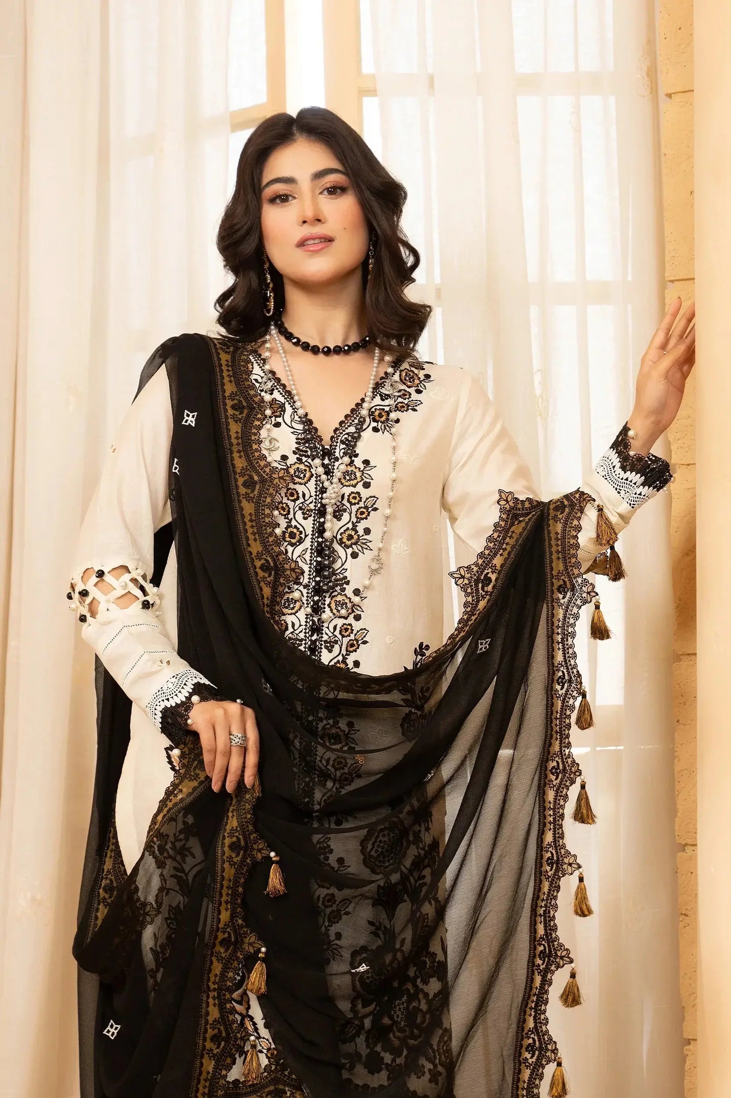 Hemstitch | Summer Luxury Lawn 24 | Prestige - Pakistani Designer Dress - by Hemstitch | Type:  - 100% Original at Saira Sultan