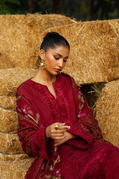 Saira Rizwan | Winter 2024 | ESPER-SRW24-05 S Maroon Velvet