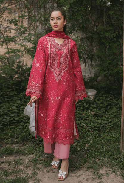 Humdum | Gardenia Lawn | D06 - Pakistani Designer Dress - by HumDum | Type: Luxury - 100% Original at Saira Sultan
