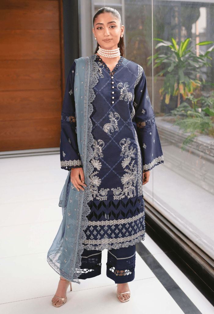 Humdum | Meraki Lawn 24 | d08 - Pakistani Designer Dress - by HumDum | Type: Luxury - 100% Original at Saira Sultan