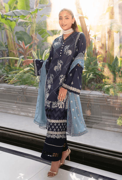 Humdum | Meraki Lawn 24 | d08 - Pakistani Designer Dress - by HumDum | Type: Luxury - 100% Original at Saira Sultan