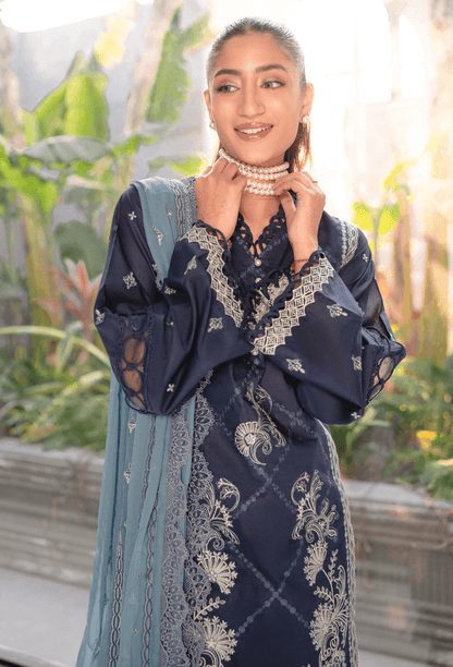 Humdum | Meraki Lawn 24 | d08 - Pakistani Designer Dress - by HumDum | Type: Luxury - 100% Original at Saira Sultan