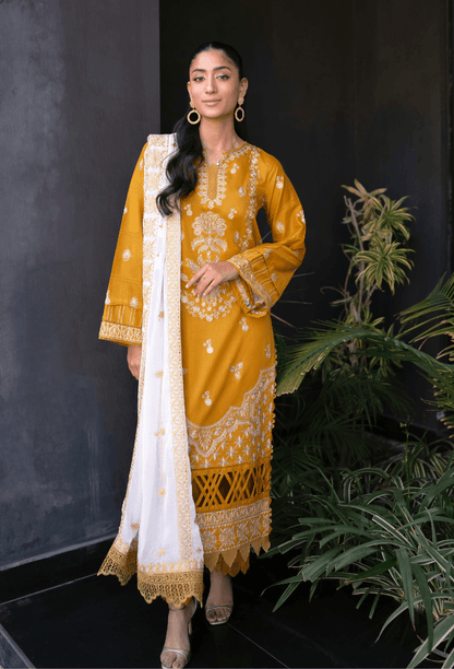 Humdum | Meraki Lawn 24 | d04 - Pakistani Designer Dress - by HumDum | Type: Luxury - 100% Original at Saira Sultan