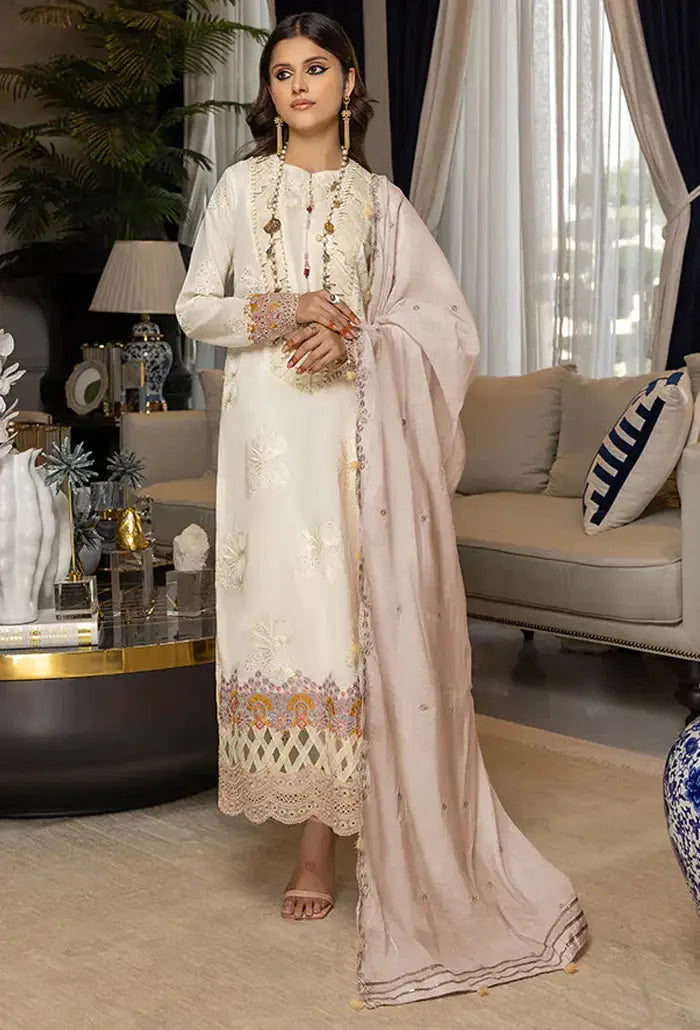 Humdum | Charlotte Chikankari Lawn | D04 - Pakistani Designer Dress - by HumDum | Type: Luxury - 100% Original at Saira Sultan
