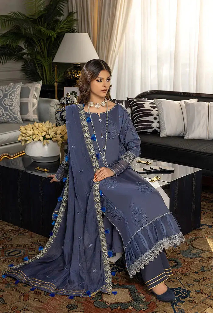 Humdum | Charlotte Chikankari Lawn | D02 - Pakistani Designer Dress - by HumDum | Type: Luxury - 100% Original at Saira Sultan