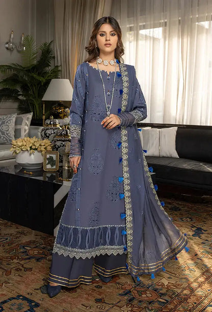 Humdum | Charlotte Chikankari Lawn | D02 - Pakistani Designer Dress - by HumDum | Type: Luxury - 100% Original at Saira Sultan
