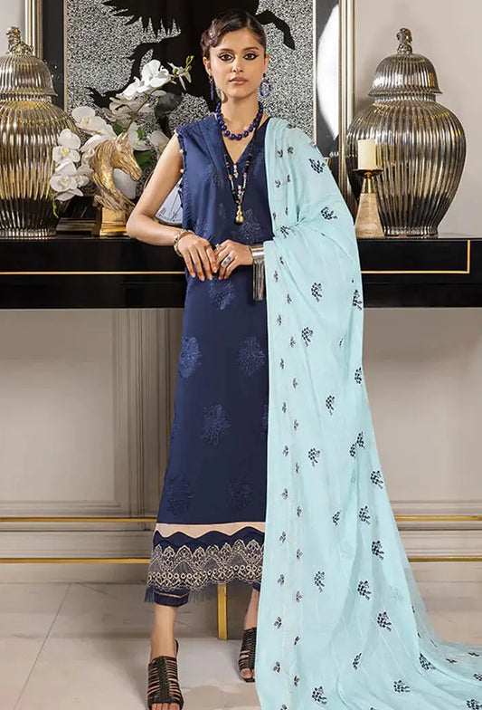 Humdum | Charlotte Chikankari Lawn | D09 - Pakistani Designer Dress - by HumDum | Type: Luxury - 100% Original at Saira Sultan