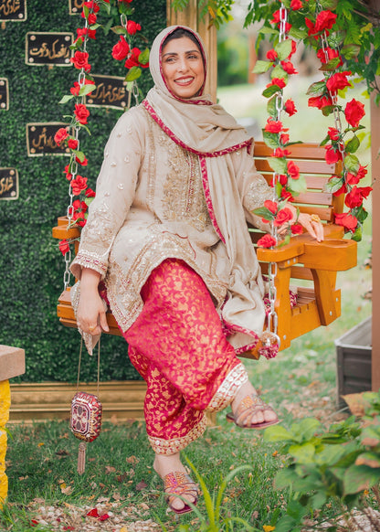 Mahgul | Dilara Formals | Rafia S Ivory Organza
