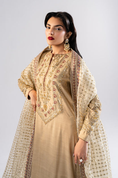 Maryum N Maria | Luna Formals | ZURI L Dull Gold Viscose Cotton