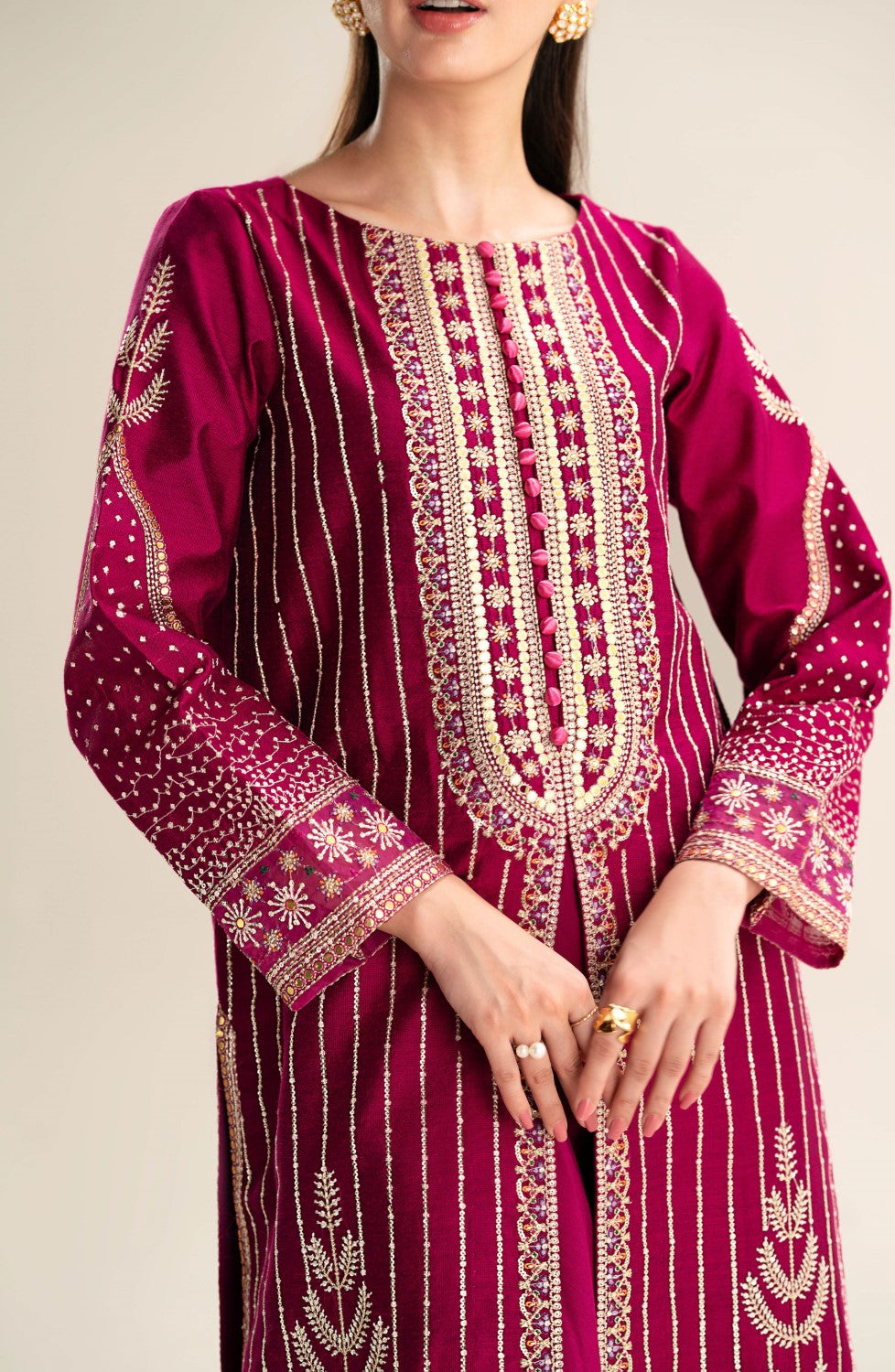 Maryum N Maria | Lagom Ready to Wear | VIOLET - MS-24214 - Pakistani Designer Dress - by Maryum N Maria | Type: Ladies Clothes - 100% Original at Saira Sultan
