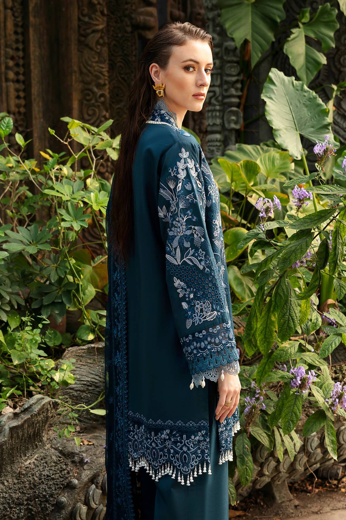 Imrozia Premium | Reve Luxury Lawn | S.L 58 Desiree - Pakistani Designer Dress - by Imrozia Premium | Type: Luxury - 100% Original at Saira Sultan