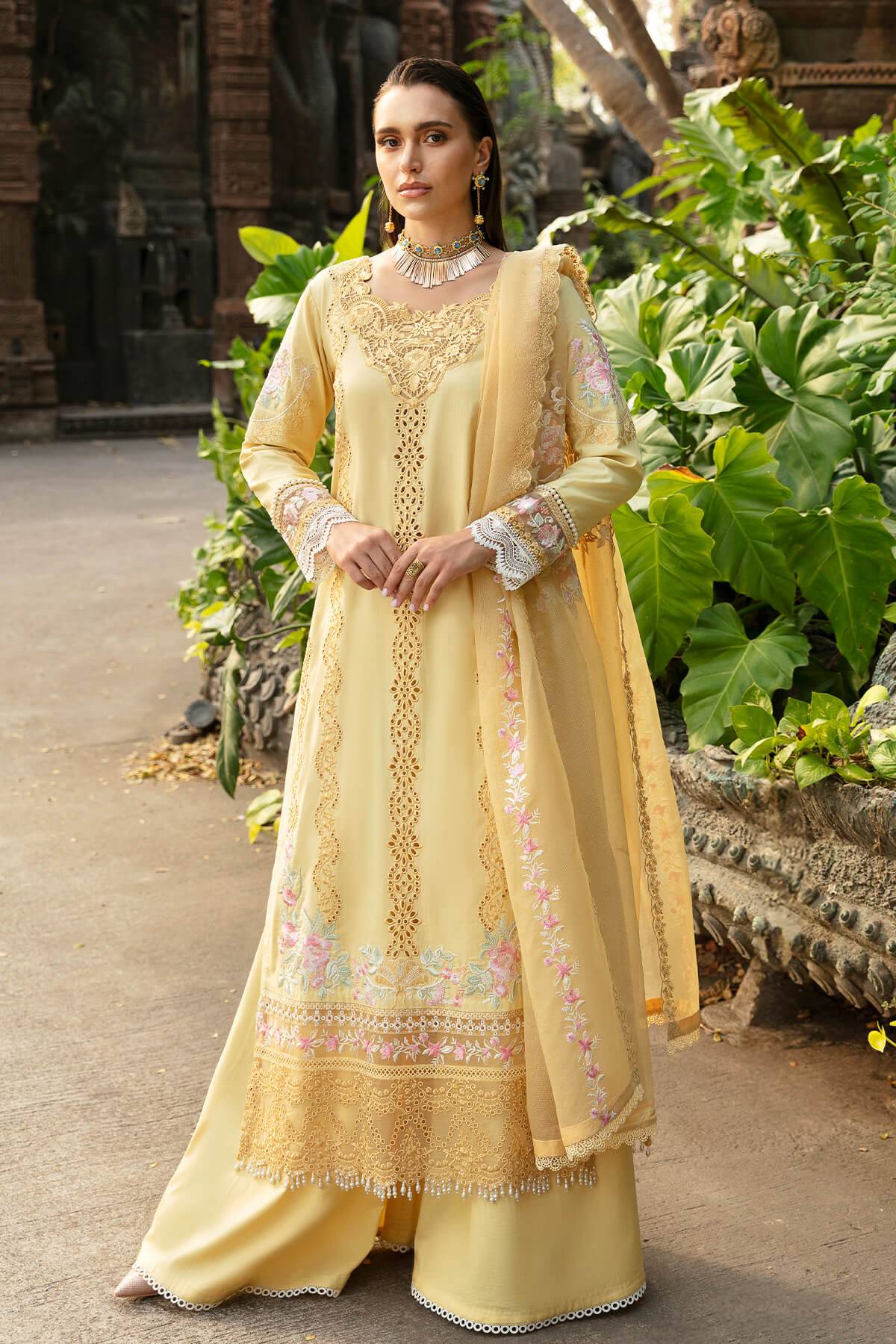 Imrozia Premium | Reve Luxury Lawn | S.L 59 Solene - Pakistani Designer Dress - by Imrozia Premium | Type: Luxury - 100% Original at Saira Sultan