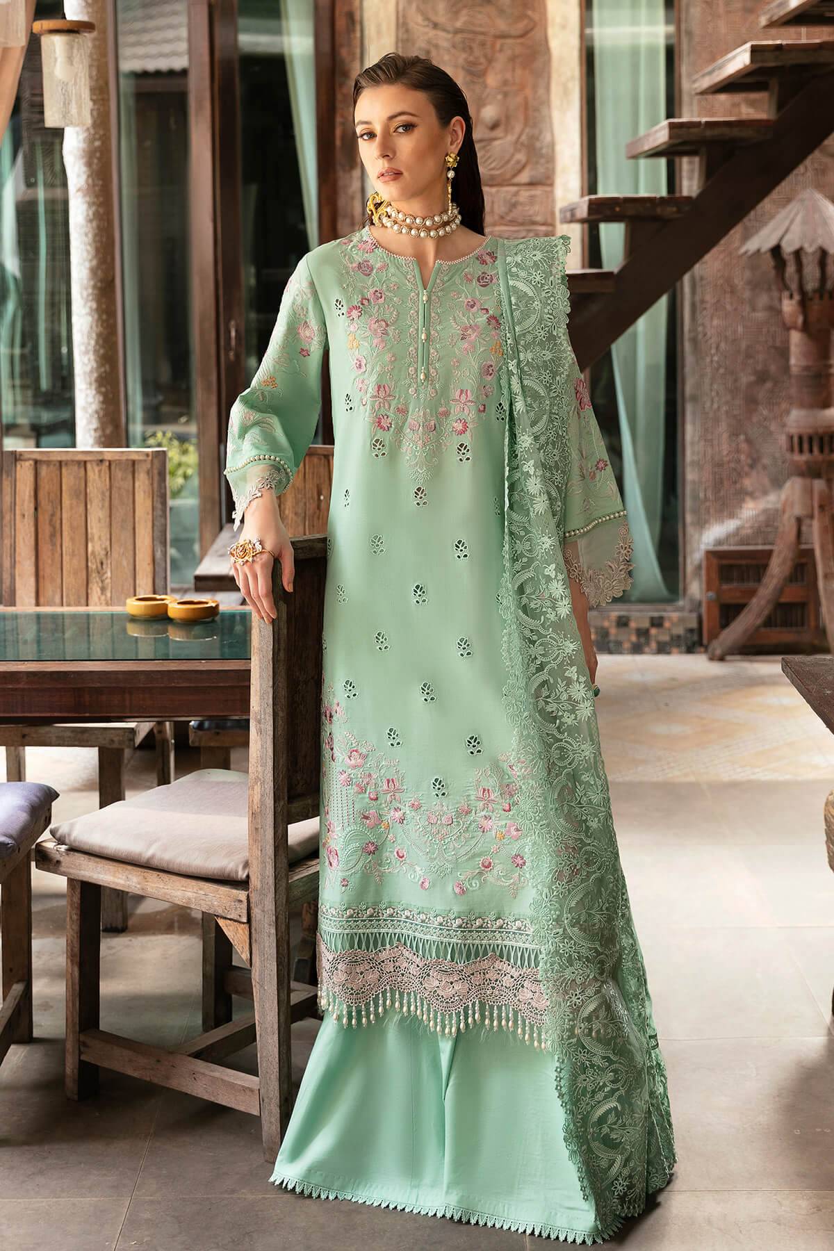 Imrozia Premium | Reve Luxury Lawn | S.L 64 Maya - Pakistani Designer Dress - by Imrozia Premium | Type: Luxury - 100% Original at Saira Sultan