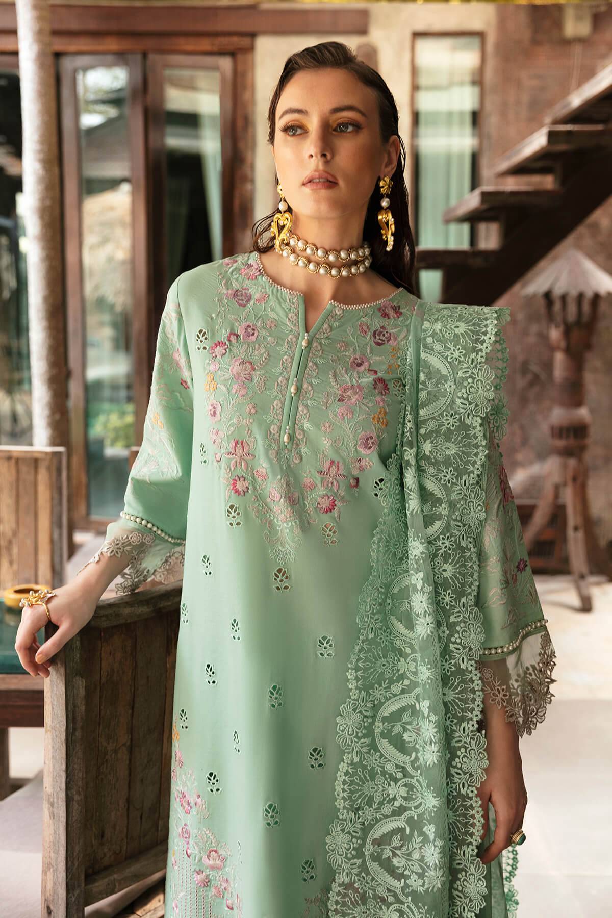 Imrozia Premium | Reve Luxury Lawn | S.L 64 Maya - Pakistani Designer Dress - by Imrozia Premium | Type: Luxury - 100% Original at Saira Sultan