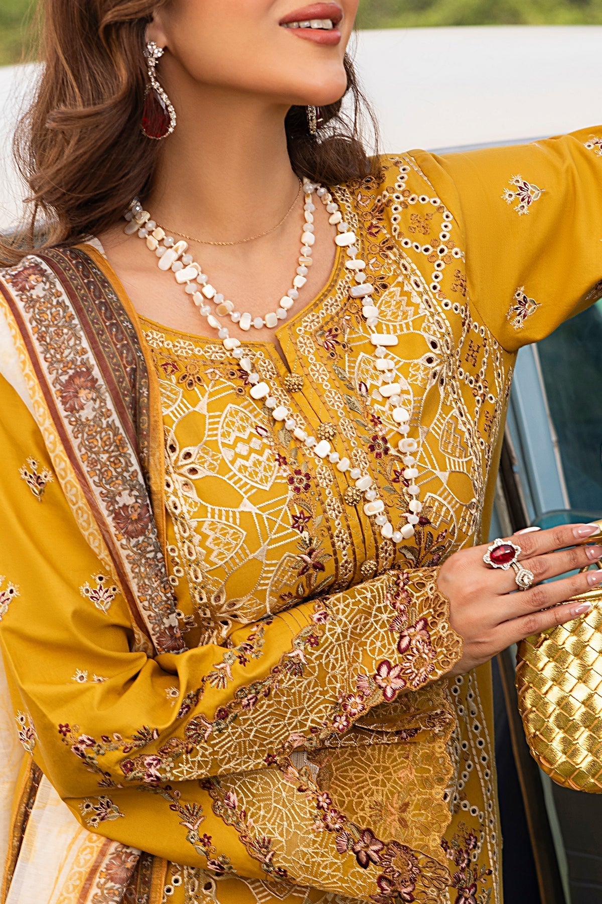 Imrozia Premium | Rang e Bahar | IP-125 HINA M Mustard Cotton
