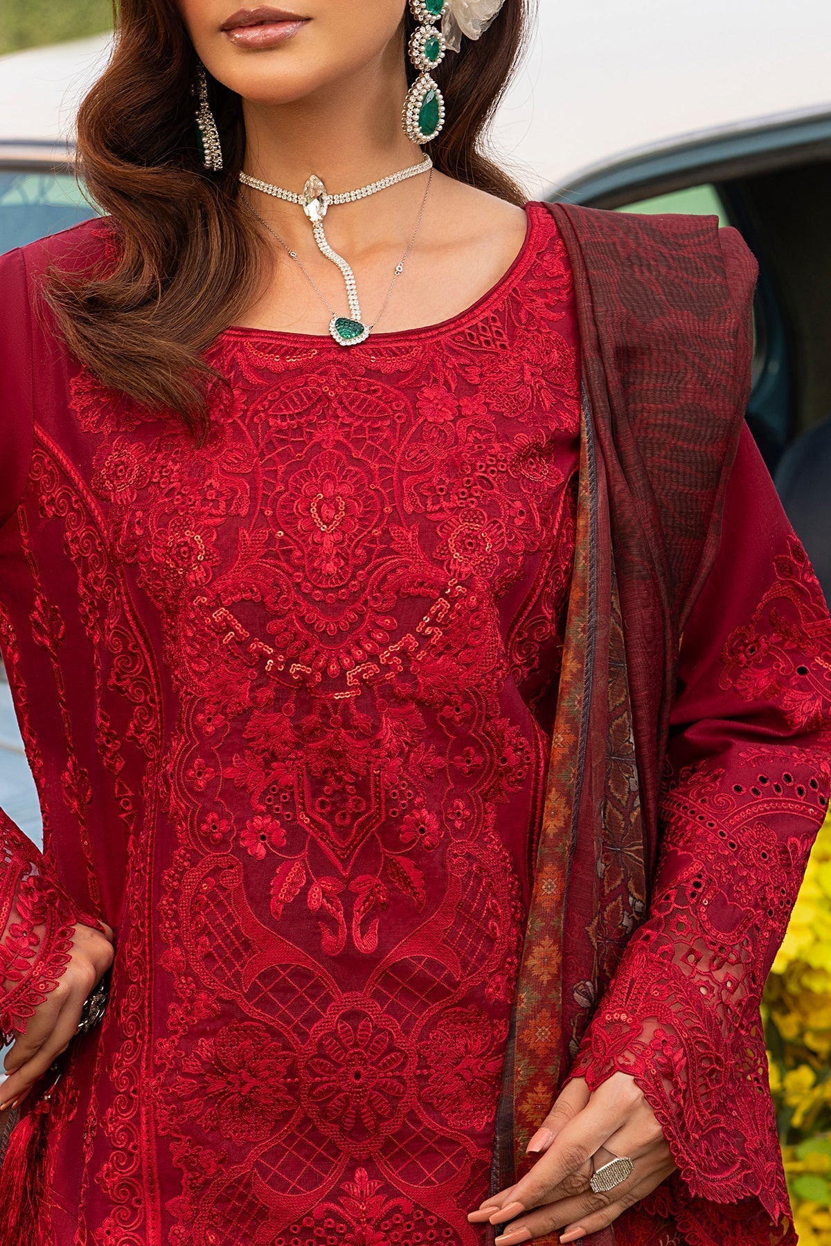 Imrozia Premium | Rang e Bahar | IP-127 ALIYAH M Maroon Cotton