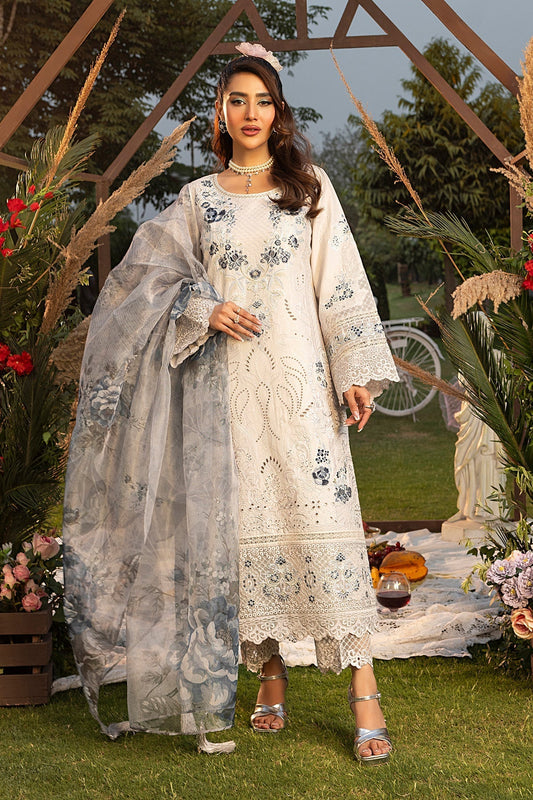 Imrozia Premium | Rang e Bahar | IP-128 ARHAB XS Off White Cotton