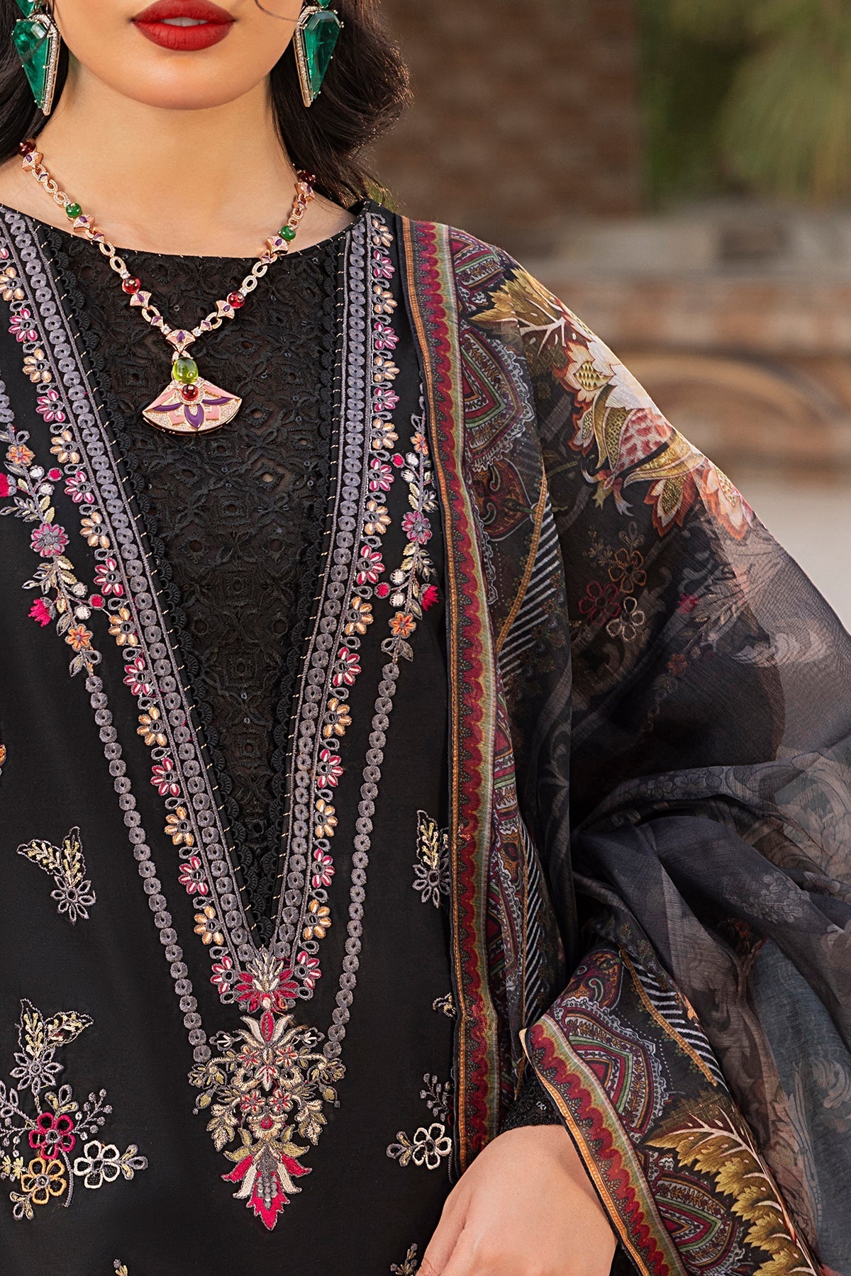 Imrozia Premium | Rang e Bahar | IP-132 HAZEL M Black Cotton
