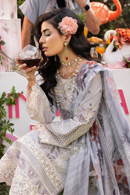 Imrozia Premium | Rang e Bahar | IP-133 EAHAAL L Lilac Gray Cotton