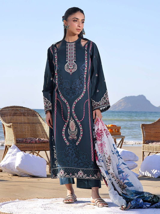 Izel | Saahil Signature Lawn 24 | SAPPHIRE - Pakistani Designer Dress - by Izel | Type: Luxury - 100% Original at Saira Sultan
