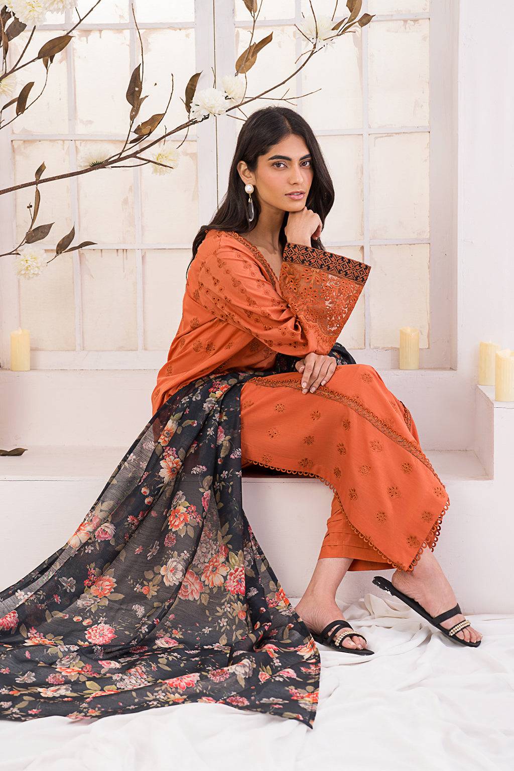 Iznik | Lawnkari 24 | UE-162 LEAFLET - Pakistani Designer Dress - by Iznik | Type: Formal - 100% Original at Saira Sultan