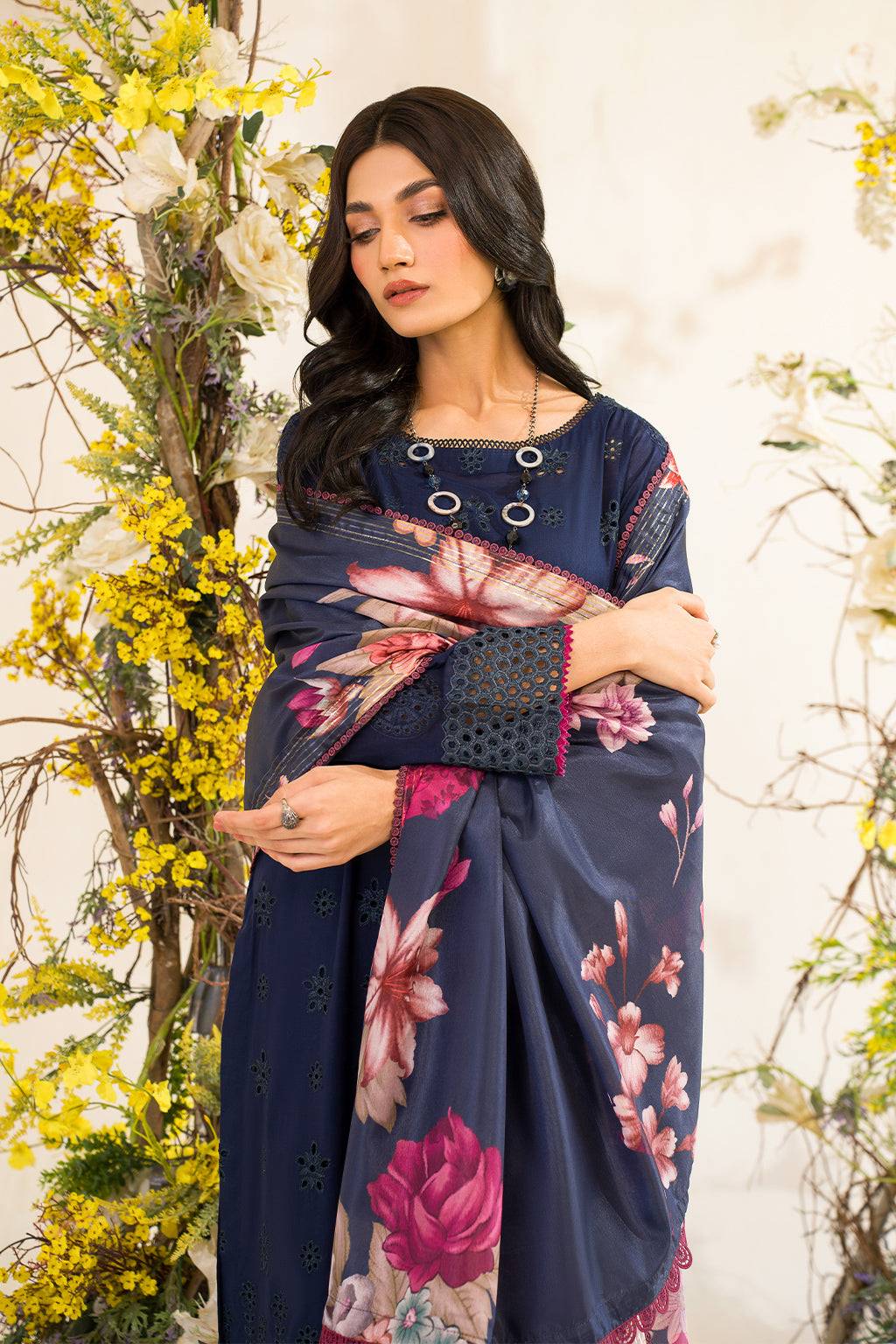 Iznik | Lawnkari 24 | UE-163 BLOOMEASE - Pakistani Designer Dress - by Iznik | Type: Formal - 100% Original at Saira Sultan