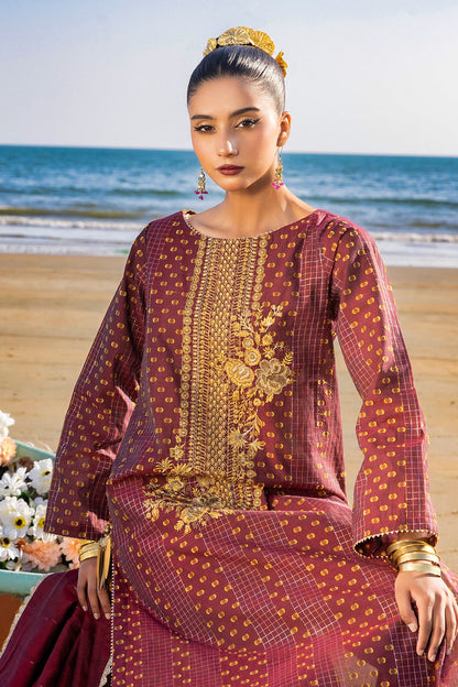 Gul Ahmed | Taara 25 | MJ-42038 XL Maroon Jacquard