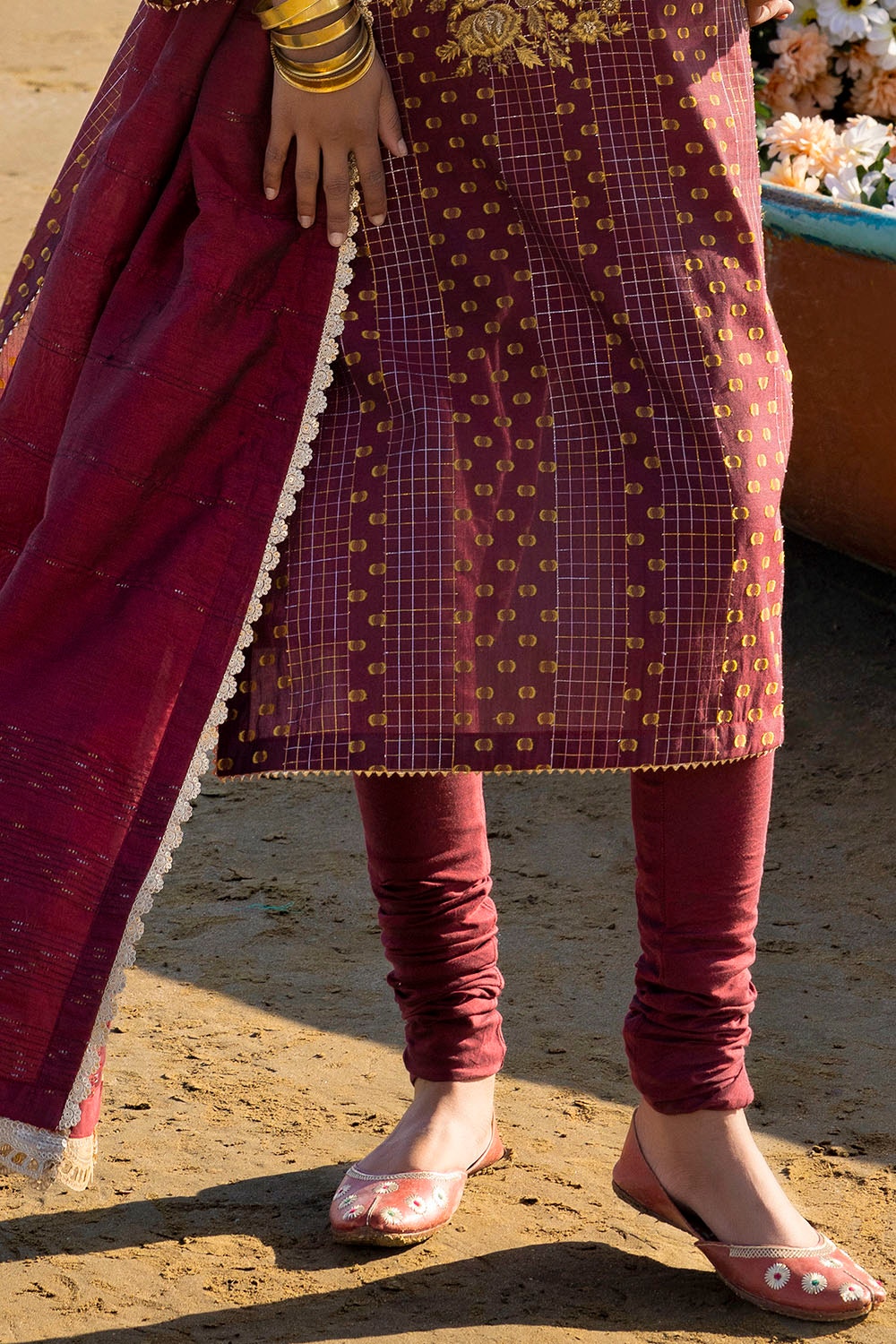 Gul Ahmed | Taara 25 | MJ-42038 M Maroon Jacquard