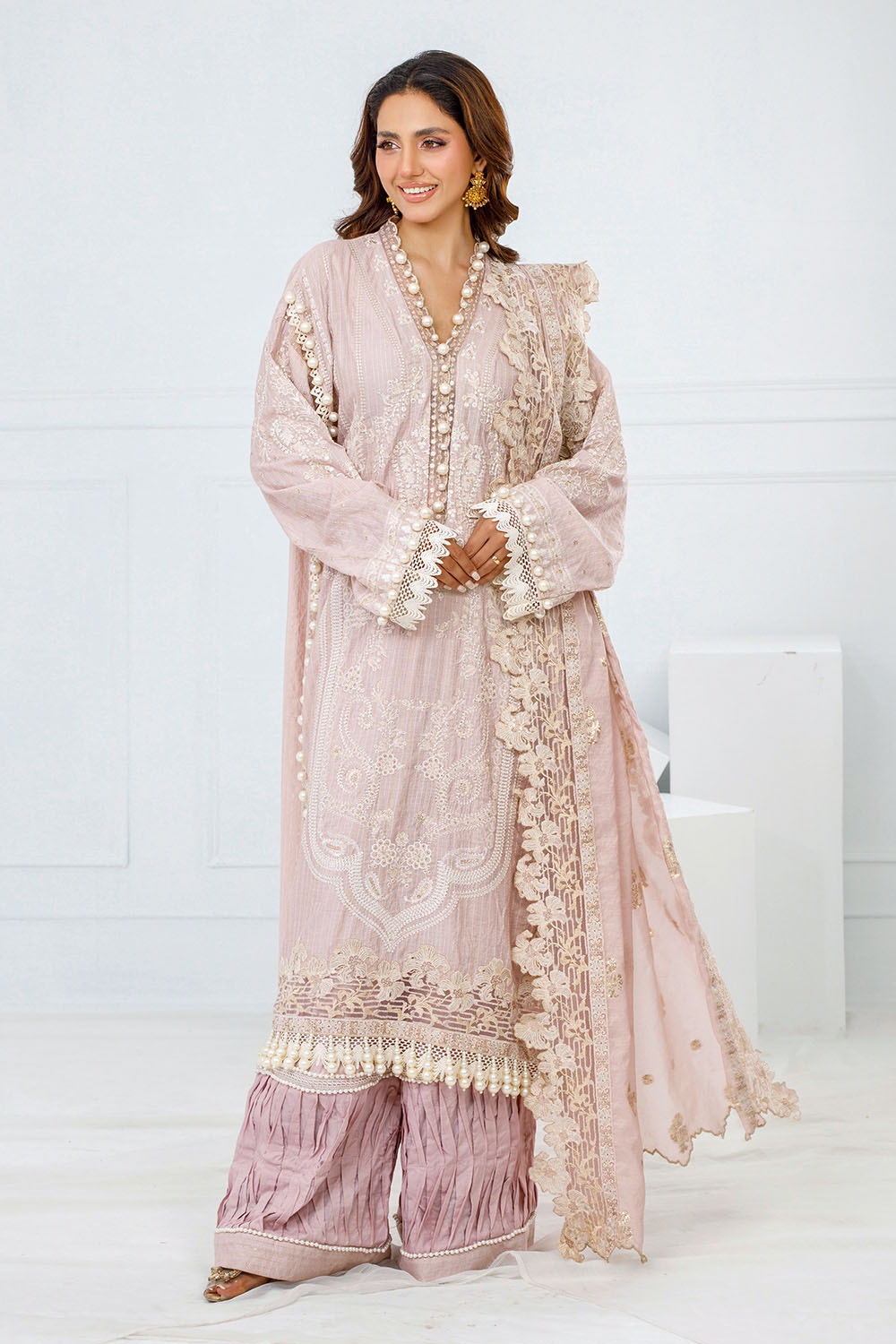 Gul Ahmed | Festive Eid 25 | FE-52068 XS Lavender Pinocchio Lurex