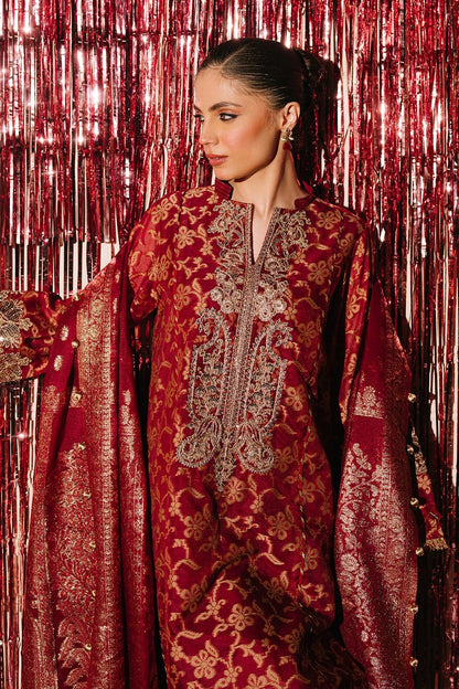 Gul Ahmed | Festive Eid 25 | FE-52073 L Red Jacquard