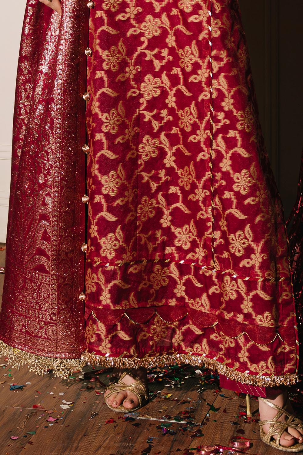 Gul Ahmed | Festive Eid 25 | FE-52073 XL Red Jacquard