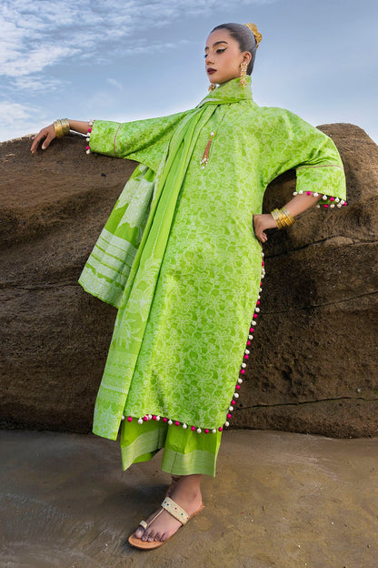Gul Ahmed | Taara 25 | JD-42009 L Forest Green Jacquard