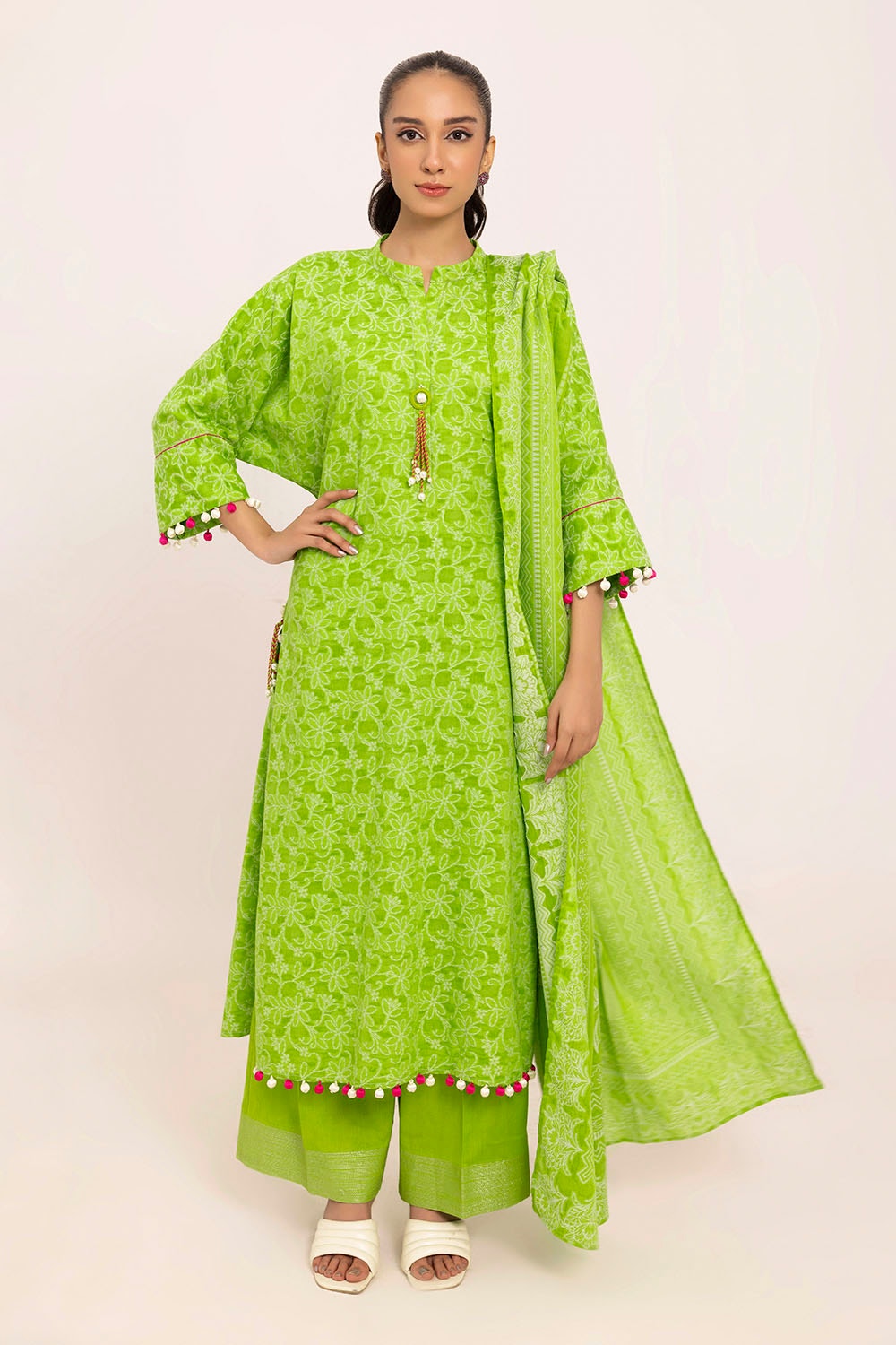 Gul Ahmed | Taara 25 | JD-42009 XS Forest Green Jacquard