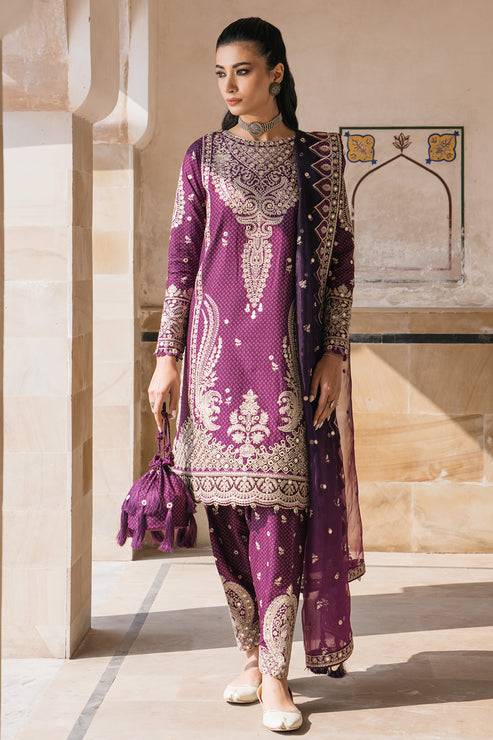 Jazmin | Shahkaar Luxury Lawn 24 | SL24-D6 - Pakistani Designer Dress - by Jazmin | Type: Luxury - 100% Original at Saira Sultan