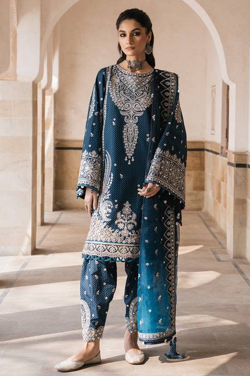 Jazmin | Shahkaar Luxury Lawn 24 | SL24-D5 - Pakistani Designer Dress - by Jazmin | Type: Luxury - 100% Original at Saira Sultan