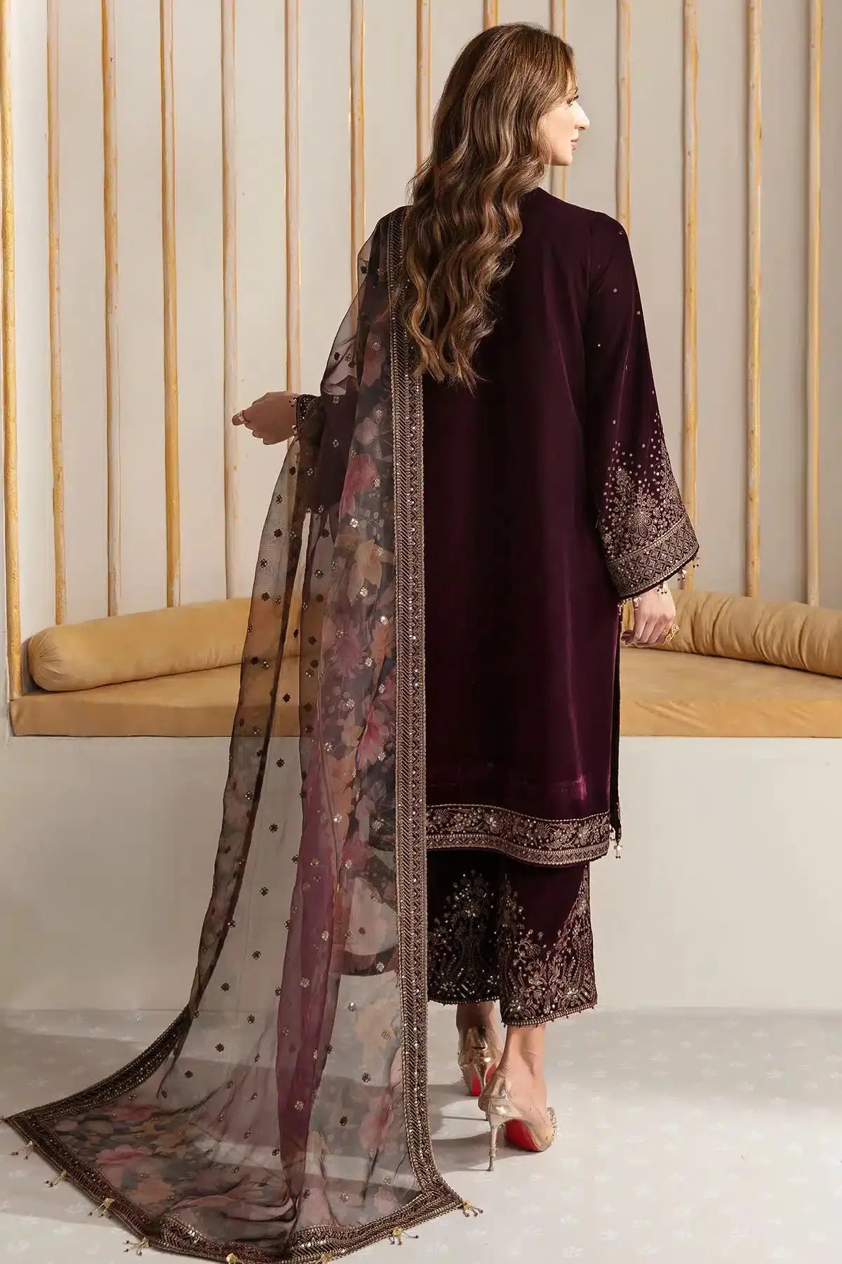 Jazmin | Velvet 23 | VF-2012 - Pakistani Designer Dress - by Jazmin | Type: Formal - 100% Original at Saira Sultan