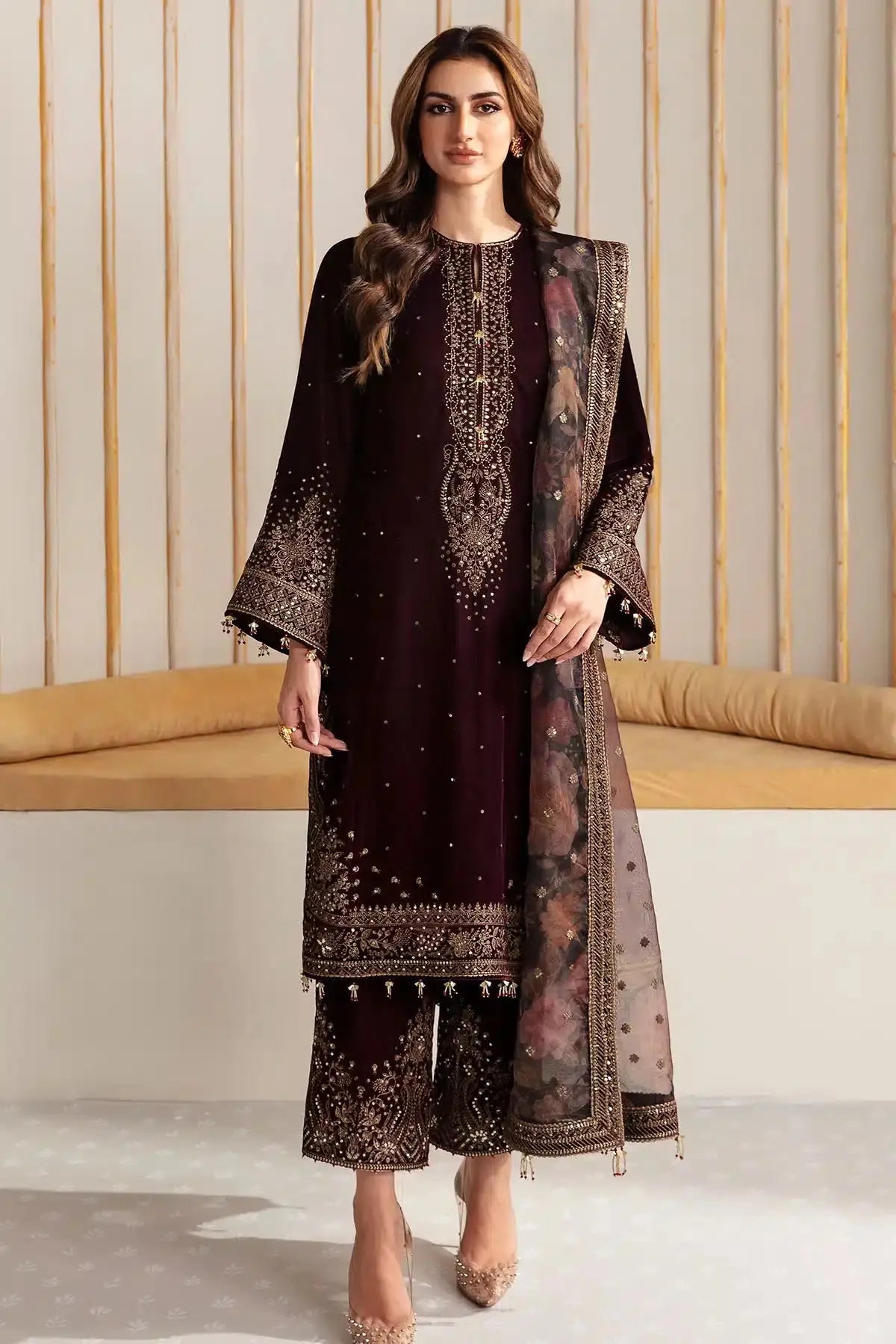 Jazmin | Velvet 23 | VF-2012 - Pakistani Designer Dress - by Jazmin | Type: Formal - 100% Original at Saira Sultan