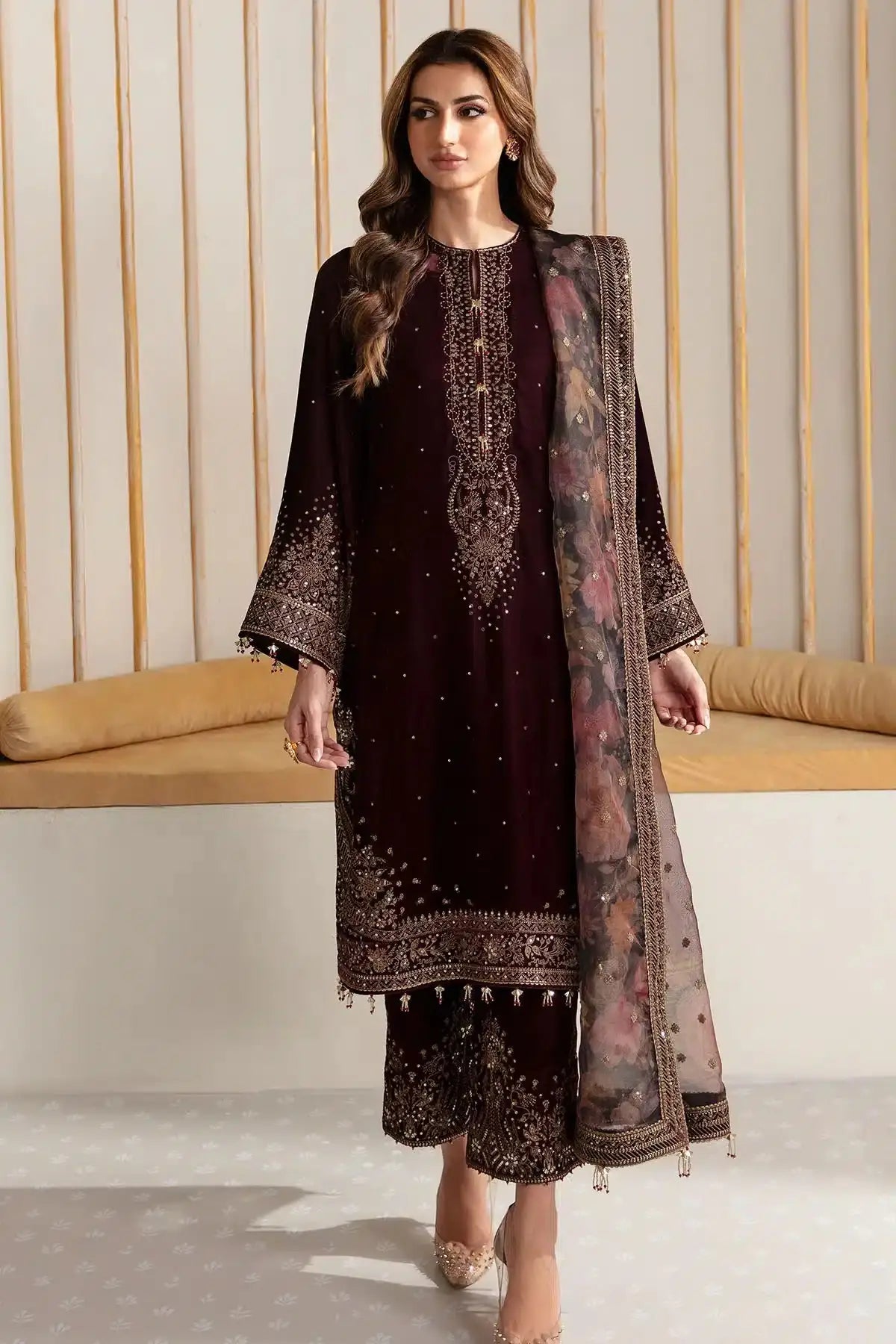 Jazmin | Velvet 23 | VF-2012 - Pakistani Designer Dress - by Jazmin | Type: Formal - 100% Original at Saira Sultan