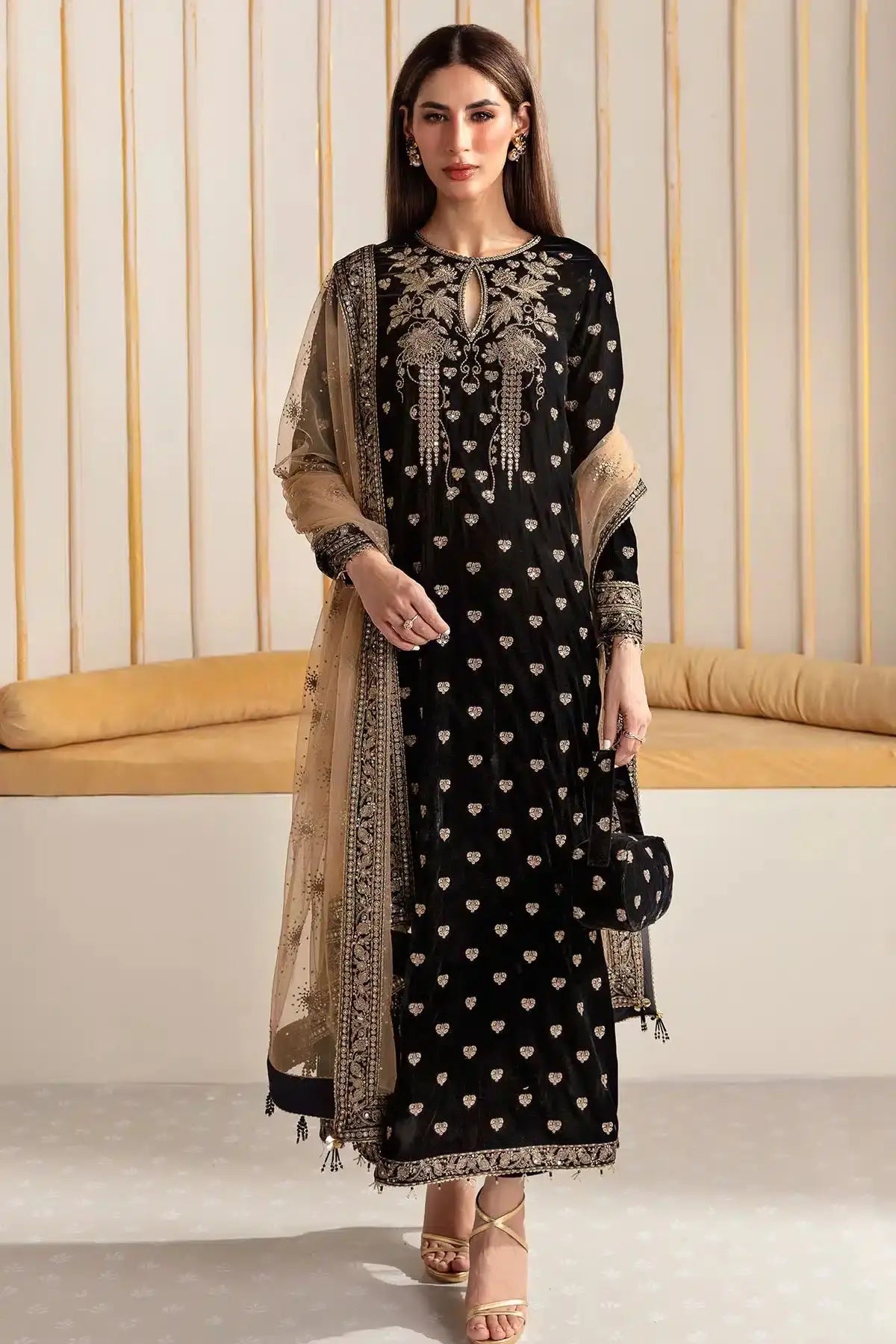 Jazmin | Velvet 23 | VF-2014 - Pakistani Designer Dress - by Jazmin | Type: Formal - 100% Original at Saira Sultan