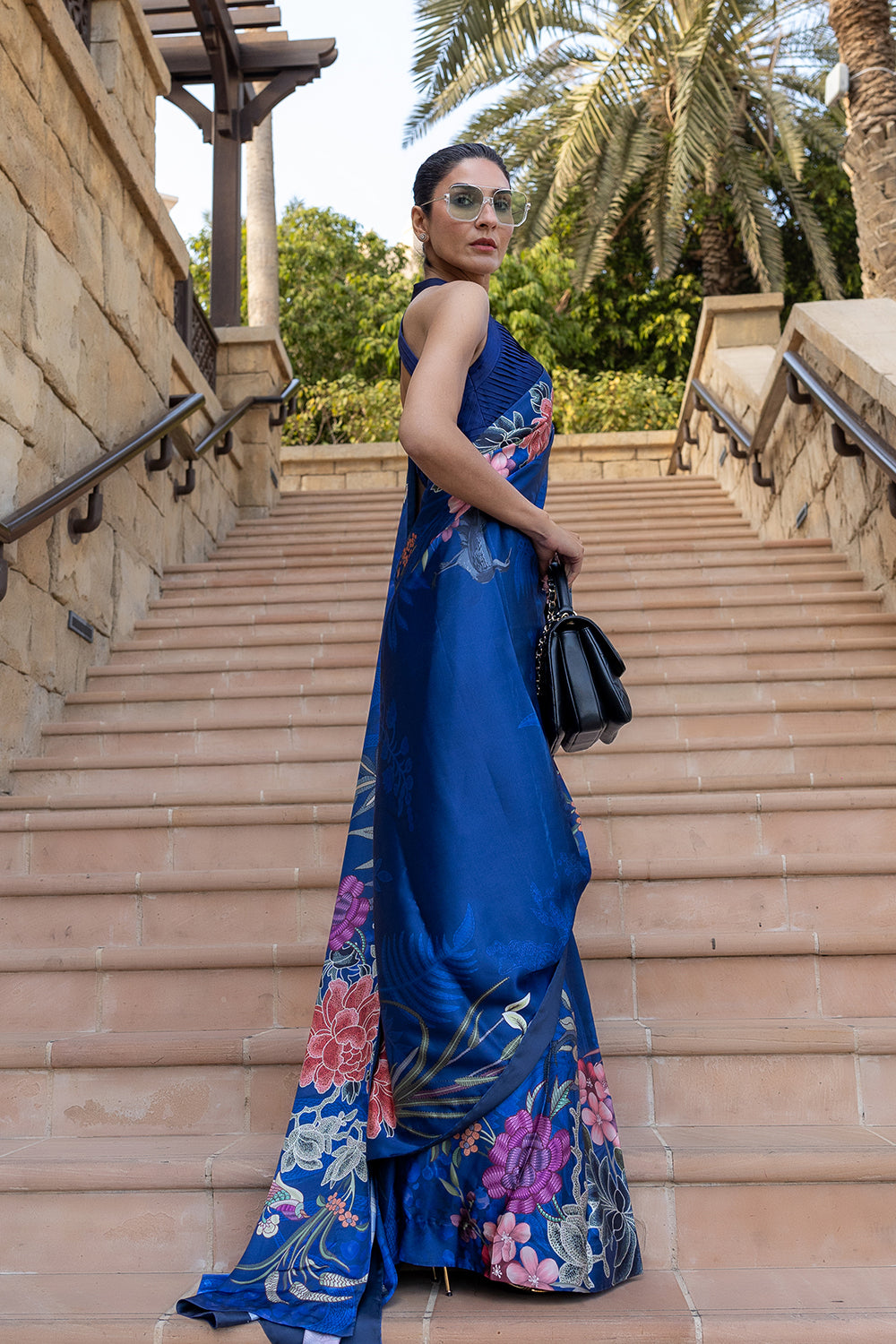Saira Rizwan | Resort Collection 25 | DIVA-SRRC05-25 L Royal Blue Charmeuse Silk