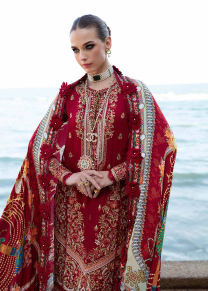 Kanwal Malik | Sareen Luxury Lawn 24 | Rose - Pakistani Designer Dress - by Kanwal Malik | Type: Luxury - 100% Original at Saira Sultan