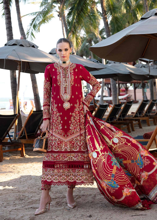 Kanwal Malik | Sareen Luxury Lawn 24 | Rose - Pakistani Designer Dress - by Kanwal Malik | Type: Luxury - 100% Original at Saira Sultan