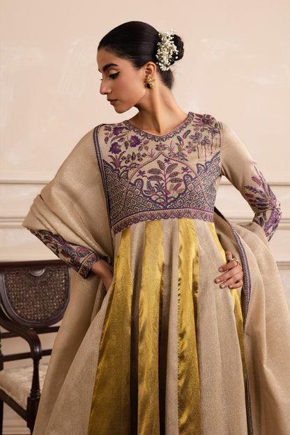 Maryum N Maria | Izara Formals | KARIMA - MW40035 M Golden Zari Tissue
