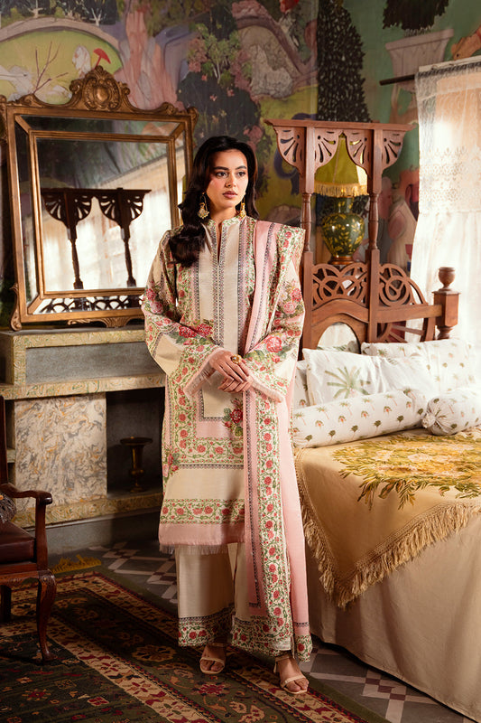Saira Rizwan | Dahini Silk Pret | ADELIA -SRLP07-25 XS Beige Raw Silk