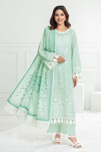 Gul Ahmed | Festive Capsule 25 | SP-52052 XS Light Ferozi Gray Lawn