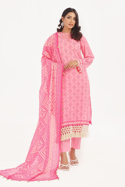 Gul Ahmed | Chunri Lawn 25 | CL-42315 B XS Pink Lawn